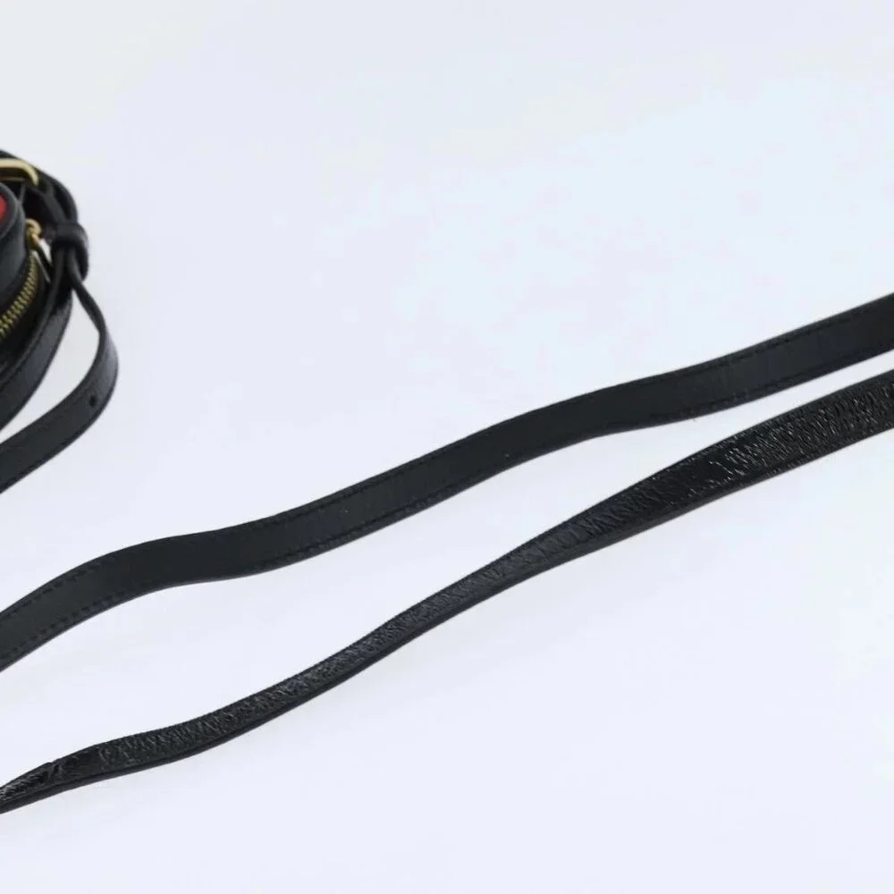 GUCCI Sherry Line Shoulder Bag Suede Patent Red Gold black 527350 Auth bs30609 - Picture 9 of 16